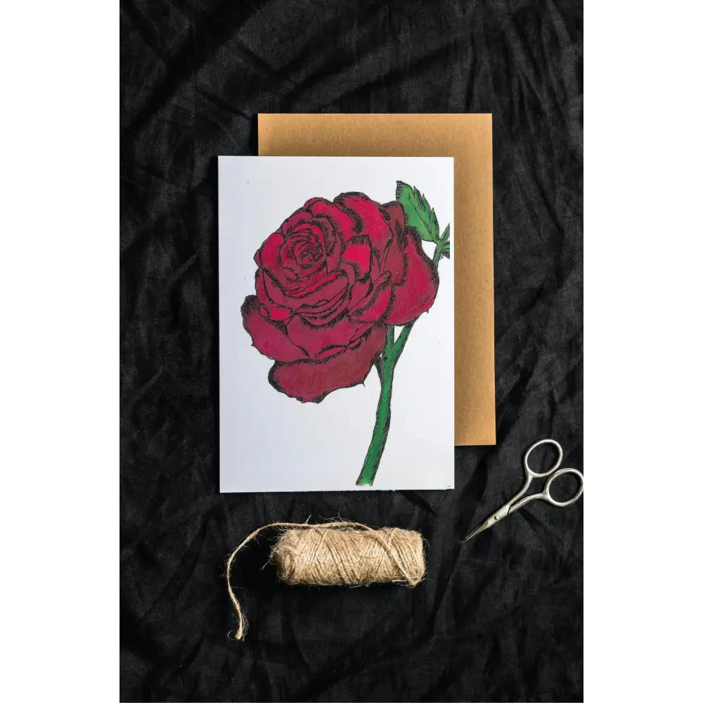 Pack of Four Rose Greeting Cards - Susan Mann Art