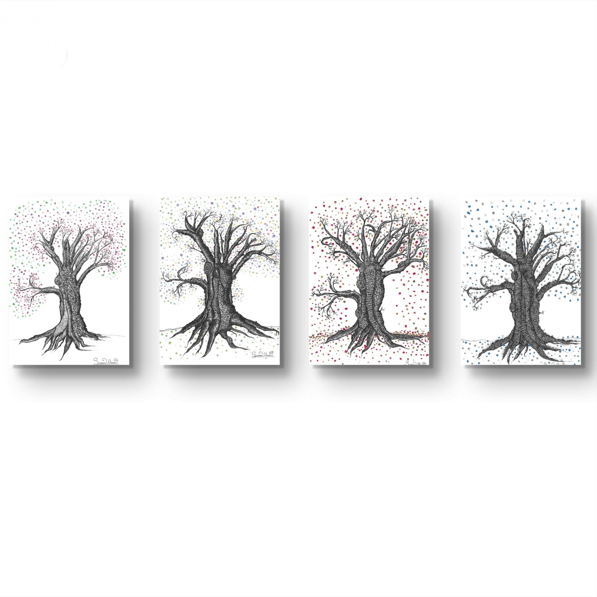 A Tree for all seasons art print wall set