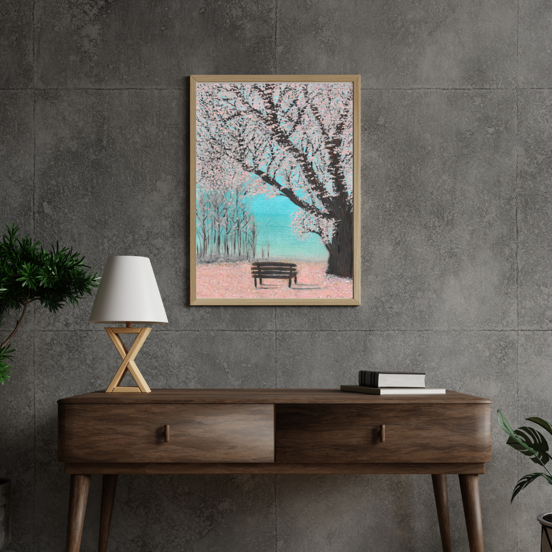 Cherry Blossom Art Print in Frame