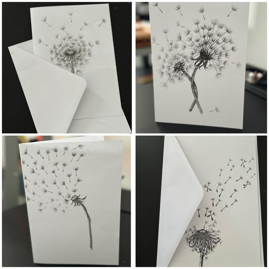 Dandelion Cards Art Print Set