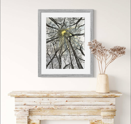 Sunshine Tree Art Print Frame