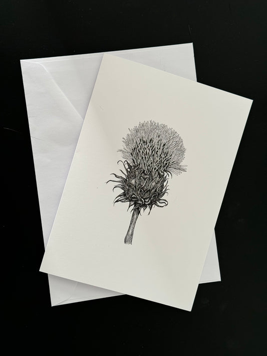 Thistle Art Print Greeting Card with Envelope