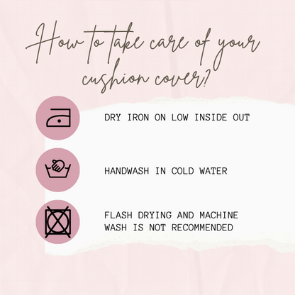 Washing Instruction for Cushion Cover