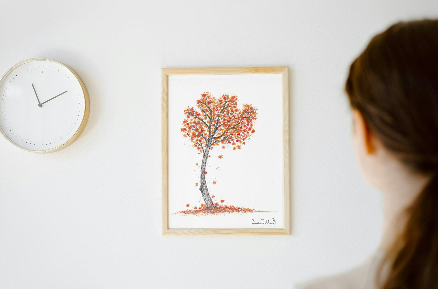 Autumn Leaf Tree Art Print - Susan Mann Art