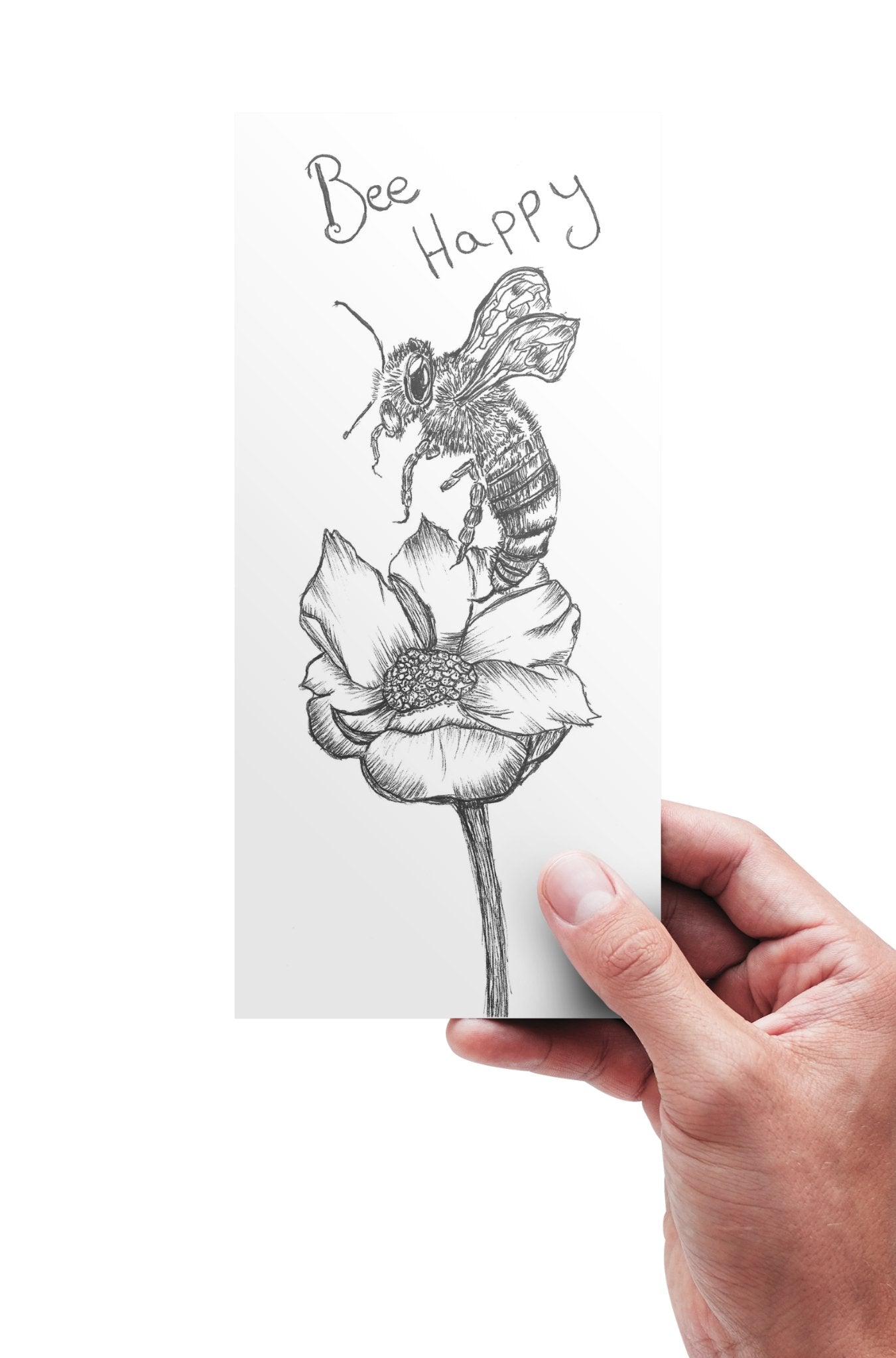 Bee Happy Art Print Bookmark - Susan Mann Art