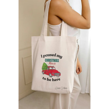 Christmas Movie Watching Art Print Tote Bag - Susan Mann Art