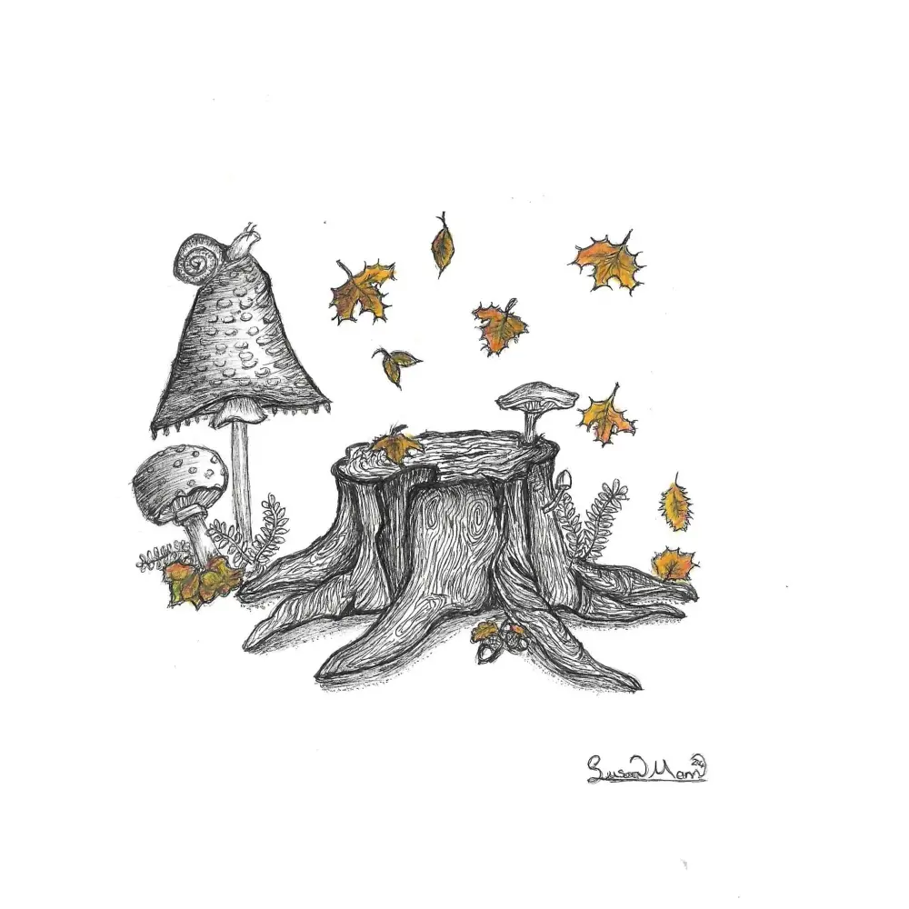 Cosy Autumn Art Print - Susan Mann Art