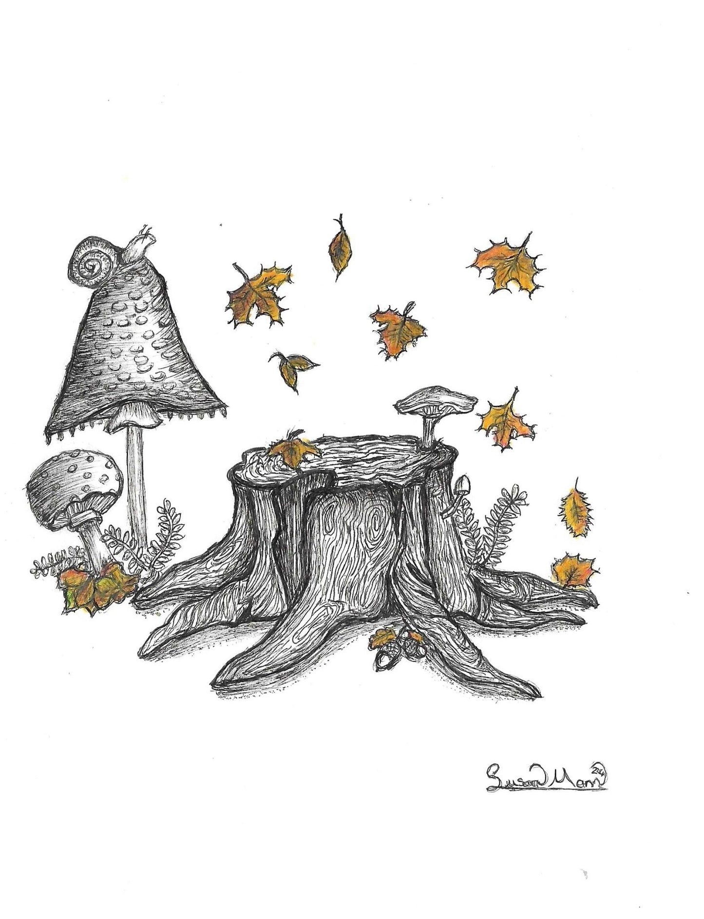 Cosy Autumn Art Print - Susan Mann Art