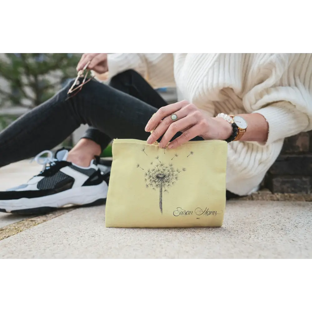 Dandelion Art Print Canvas Zipper Bag - Susan Mann Art