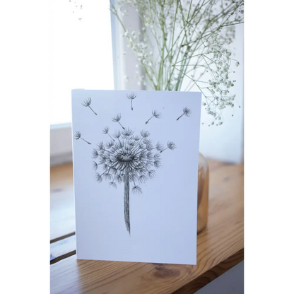 Dandelion Wishes Art Print Card Standing