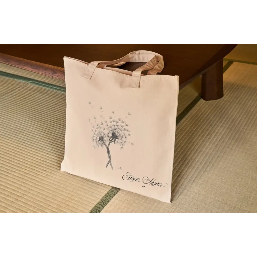 Double Dandelion Art Print Tote Bag - Susan Mann Art