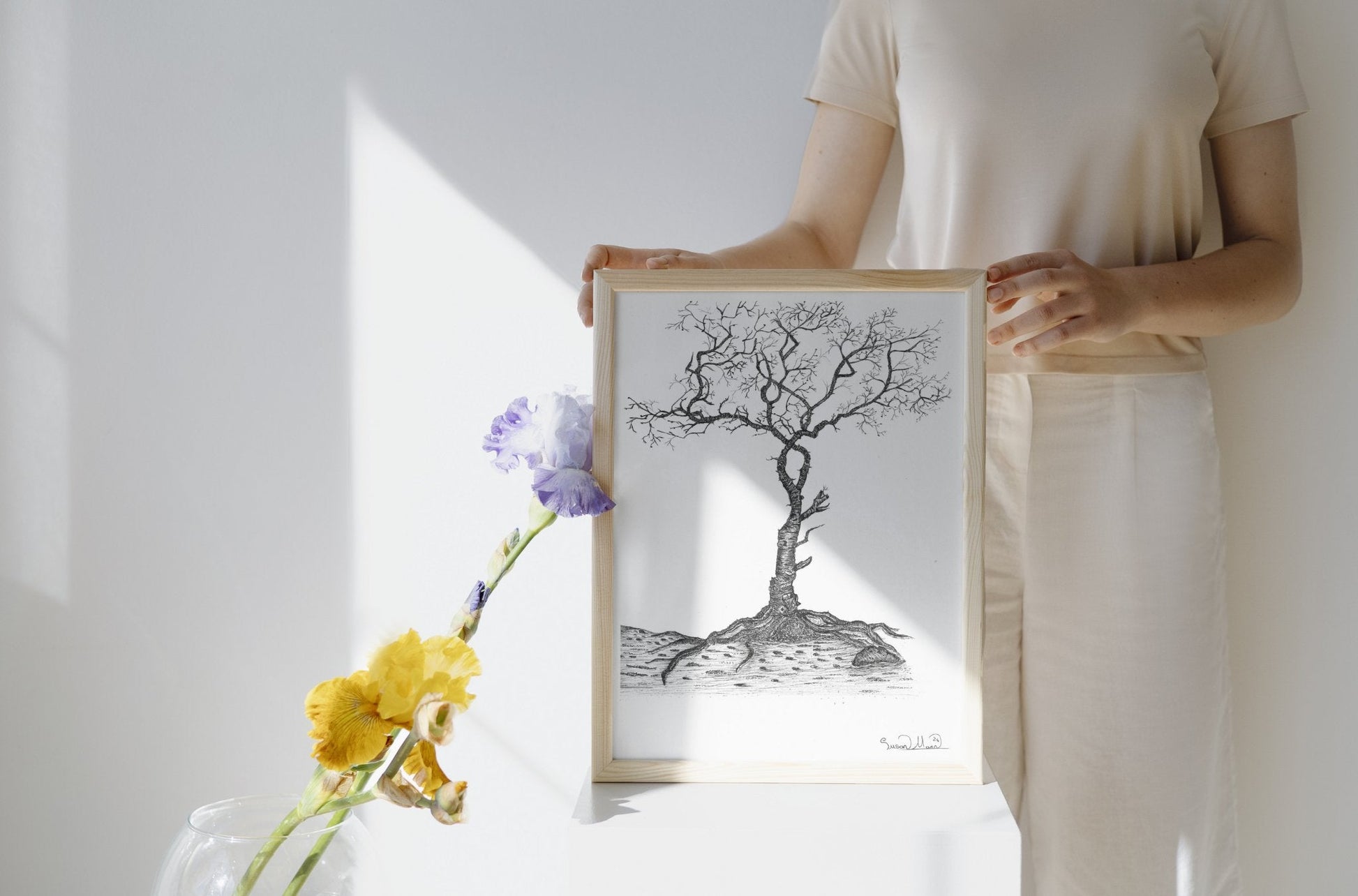 Lone Tree Art Print - Susan Mann Art