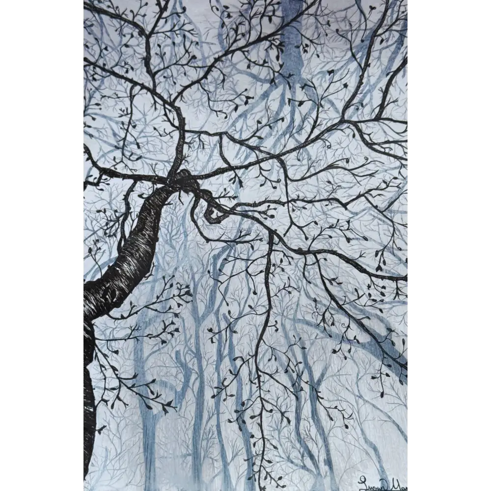 Misty Tree Art Print no frame