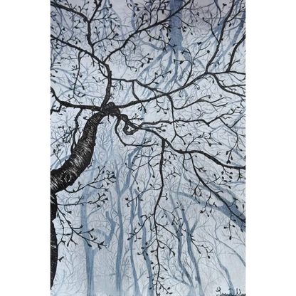 Misty Tree Art Print no frame