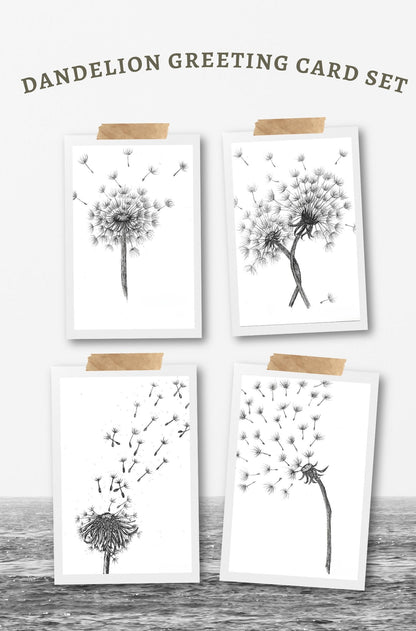 Pack of Four Make a Wish Greeting Cards - Susan Mann Art