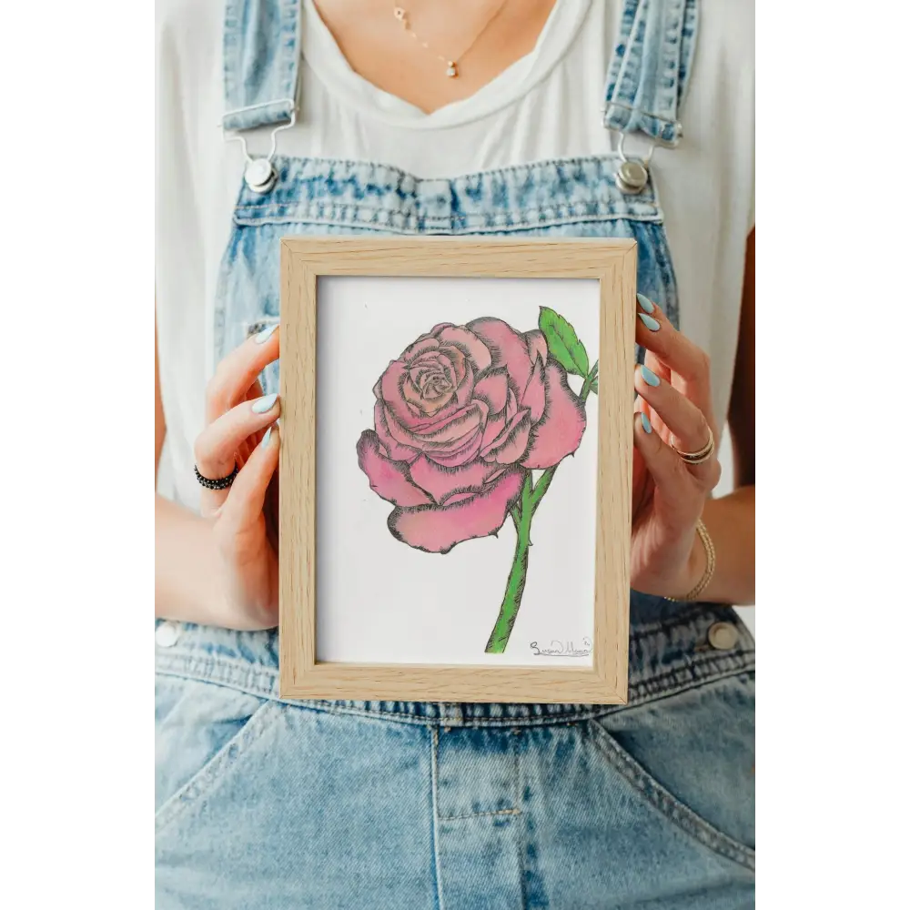 Pink Rose Art Print - Susan Mann Art