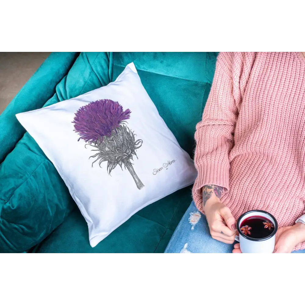 Purple Thistle Cushion