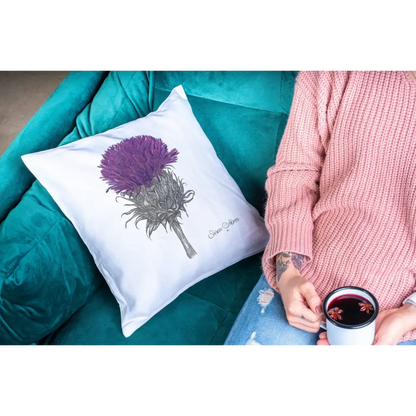 Purple Thistle Cushion