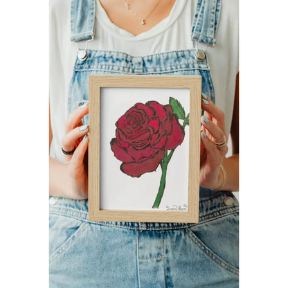 Red Rose Art Print - Susan Mann Art