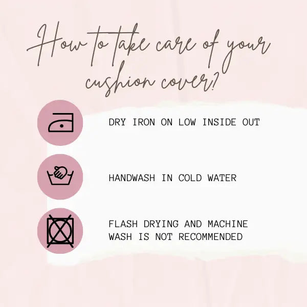 Washing Instruction for Cushion Cover