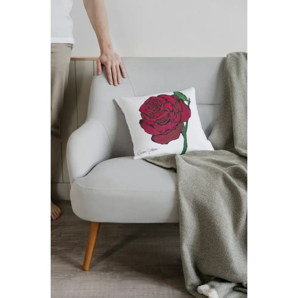 Red Rose Cushion with Blanket