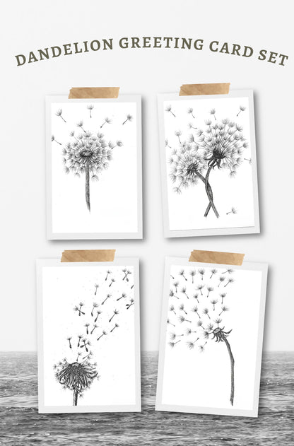 Set of Dandelion Make A Wish Art Prints - Susan Mann Art