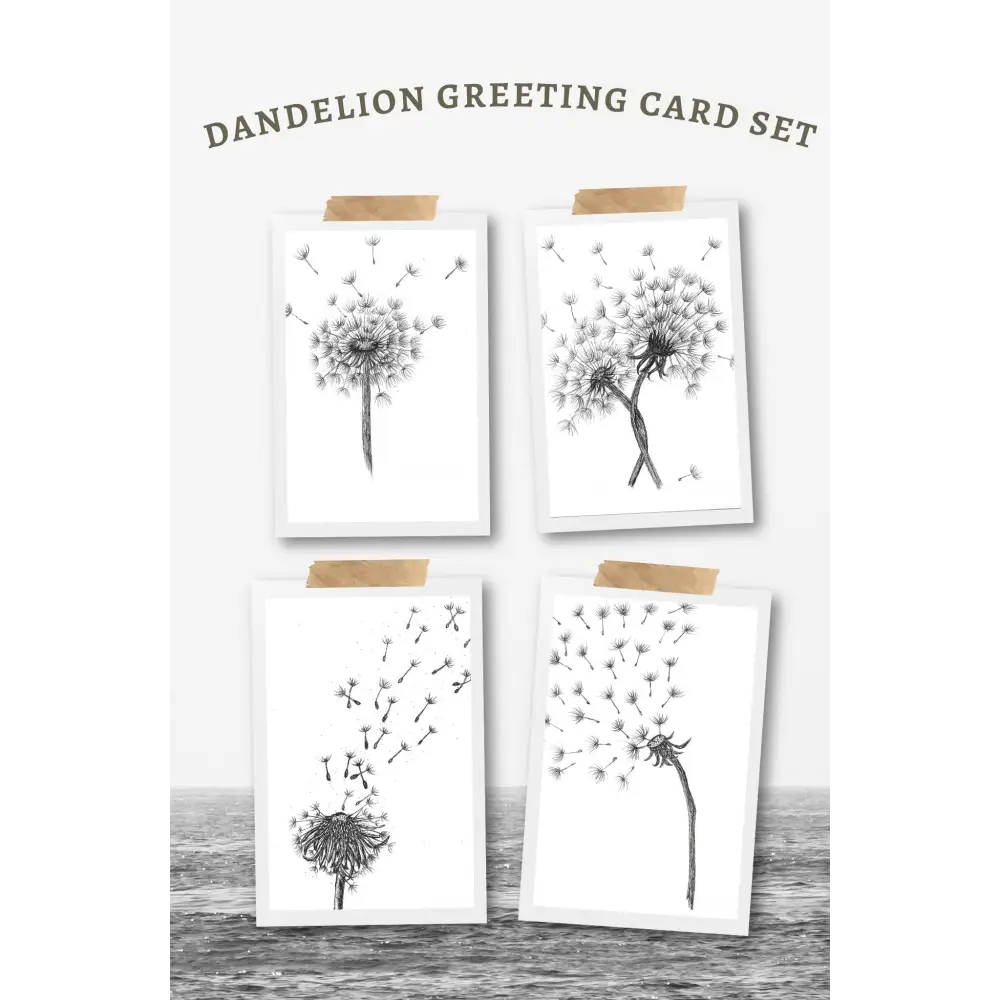 Set of Dandelion Make A Wish Art Prints - Susan Mann Art