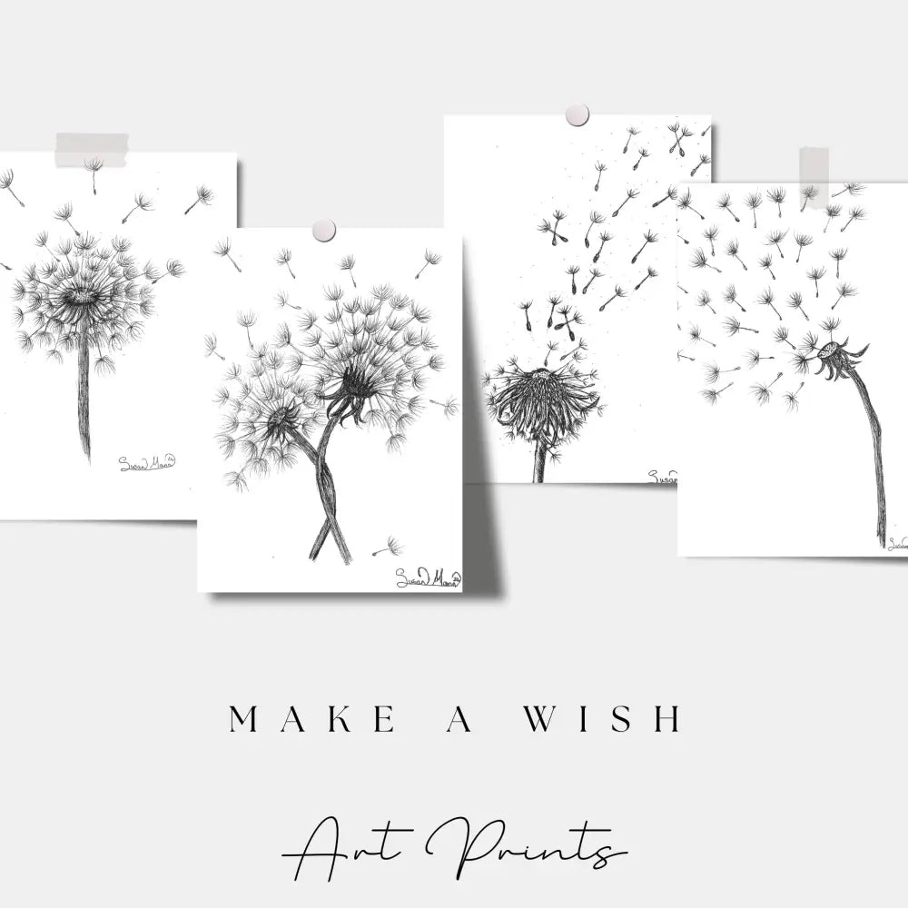 Make a Wish Art Print Set of 4 together