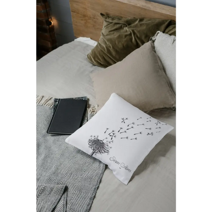 Small Dandelion Cushion on bed