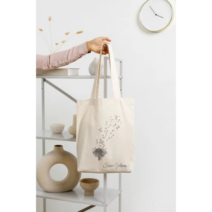 Small Dandelion Tote Bag Being Held