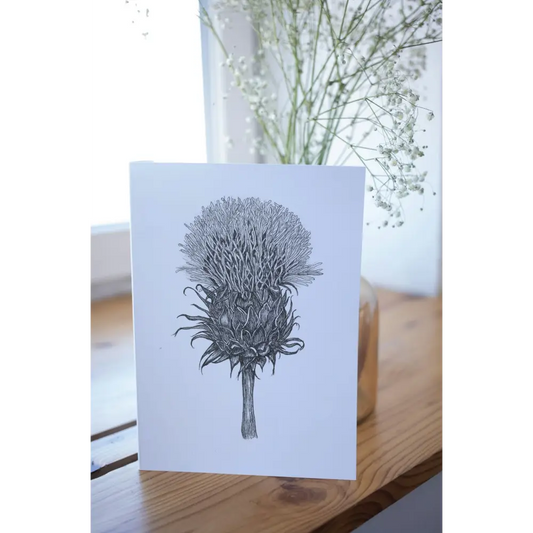 Thistle Greeting Card - Susan Mann Art