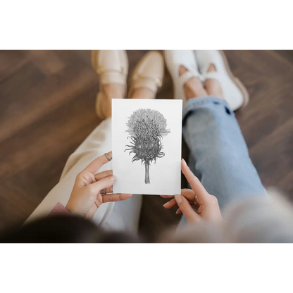 Thistle Greeting Card - Susan Mann Art