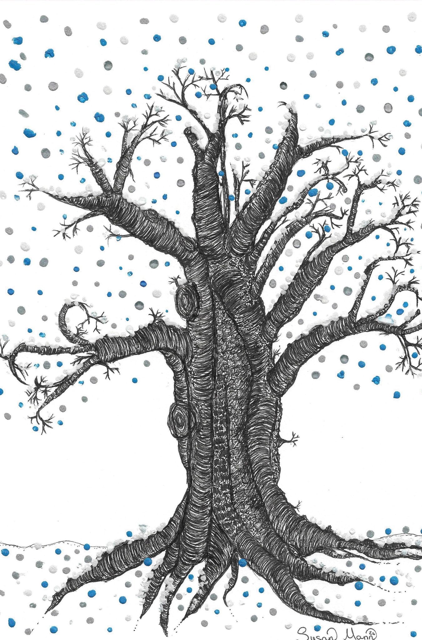 Winter Tree Art Print - Susan Mann Art