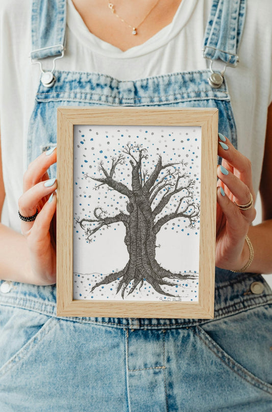 Winter Tree Art Print - Susan Mann Art