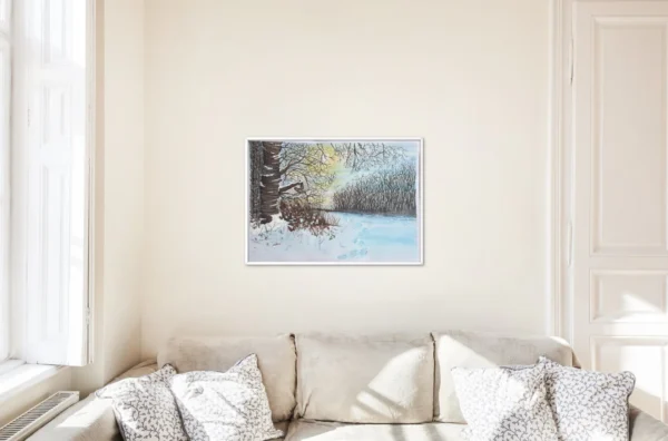 Snowy Landscape Art Print - Image 4